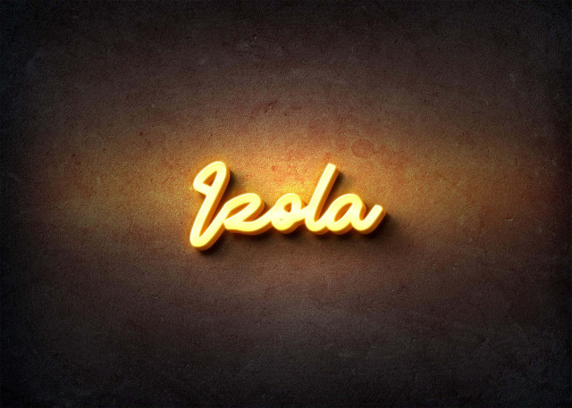 Free photo of Glow Name Profile Picture for Izola