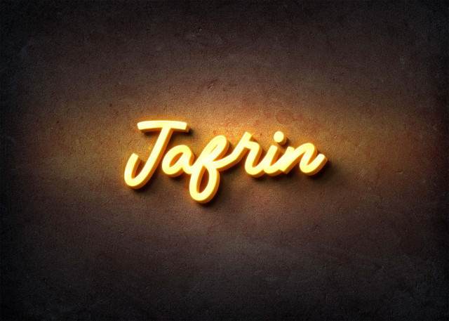 Free photo of Glow Name Profile Picture for Jafrin