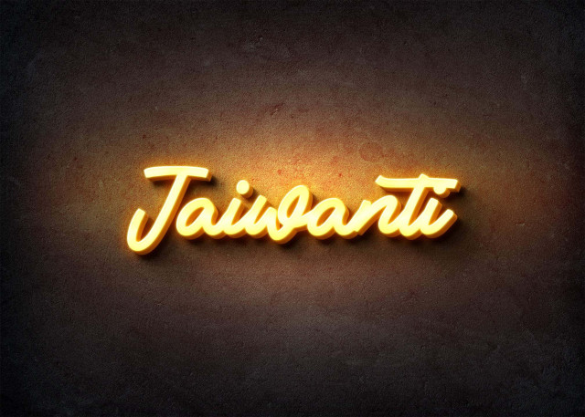 Free photo of Glow Name Profile Picture for Jaiwanti