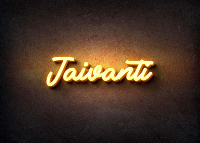 Free photo of Glow Name Profile Picture for Jaivanti