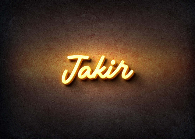 Free photo of Glow Name Profile Picture for Jakir