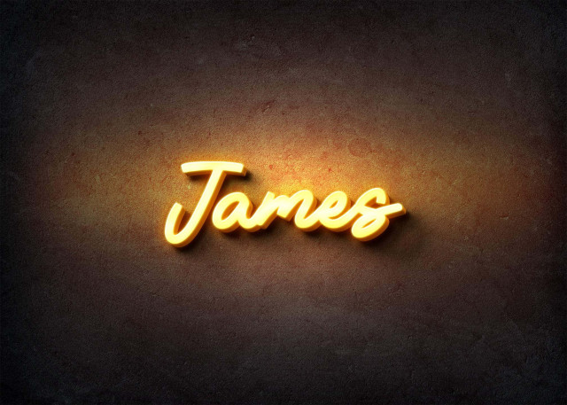 Free photo of Glow Name Profile Picture for James