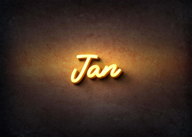 Free photo of Glow Name Profile Picture for Jan