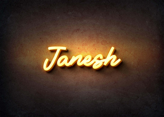 Free photo of Glow Name Profile Picture for Janesh