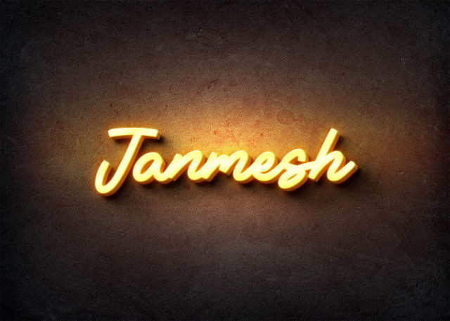 Free photo of Glow Name Profile Picture for Janmesh