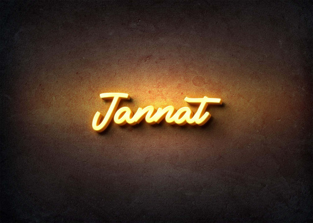 Free photo of Glow Name Profile Picture for Jannat