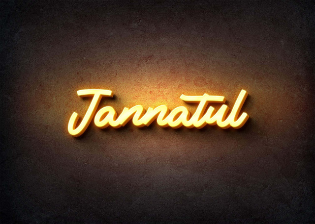 Free photo of Glow Name Profile Picture for Jannatul