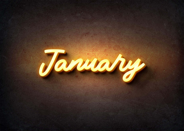Free photo of Glow Name Profile Picture for January