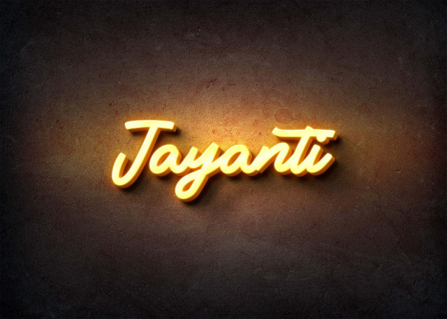 Free photo of Glow Name Profile Picture for Jayanti