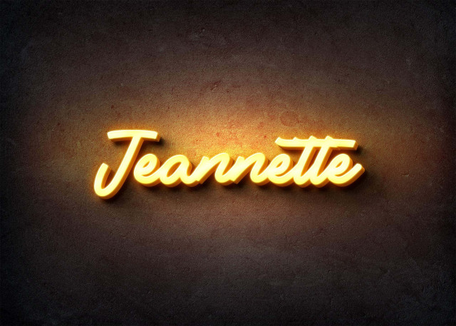 Free photo of Glow Name Profile Picture for Jeannette