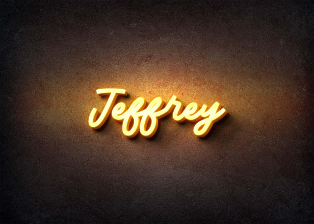 Free photo of Glow Name Profile Picture for Jeffrey