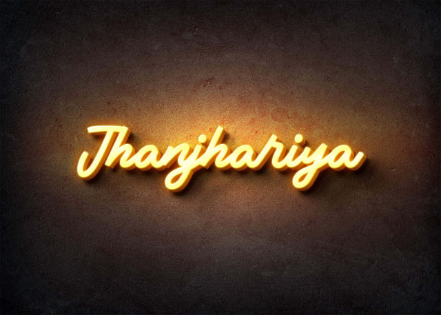 Free photo of Glow Name Profile Picture for Jhanjhariya