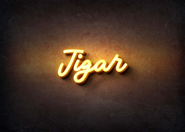 Free photo of Glow Name Profile Picture for Jigar