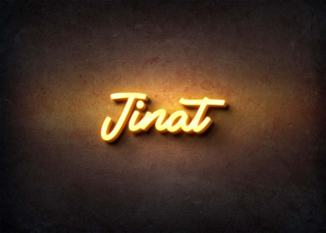 Free photo of Glow Name Profile Picture for Jinat
