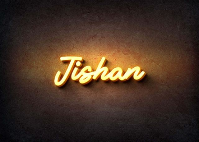 Free photo of Glow Name Profile Picture for Jishan