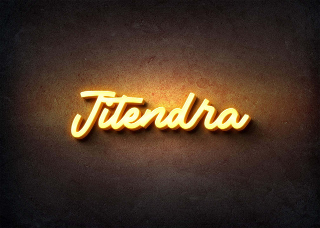 Free photo of Glow Name Profile Picture for Jitendra