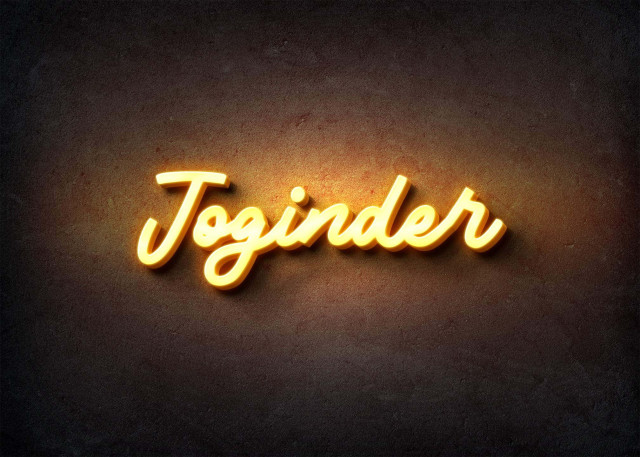 Free photo of Glow Name Profile Picture for Joginder