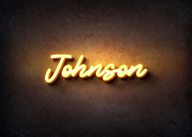 Free photo of Glow Name Profile Picture for Johnson