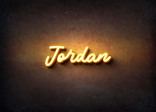 Free photo of Glow Name Profile Picture for Jordan
