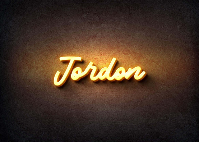 Free photo of Glow Name Profile Picture for Jordon