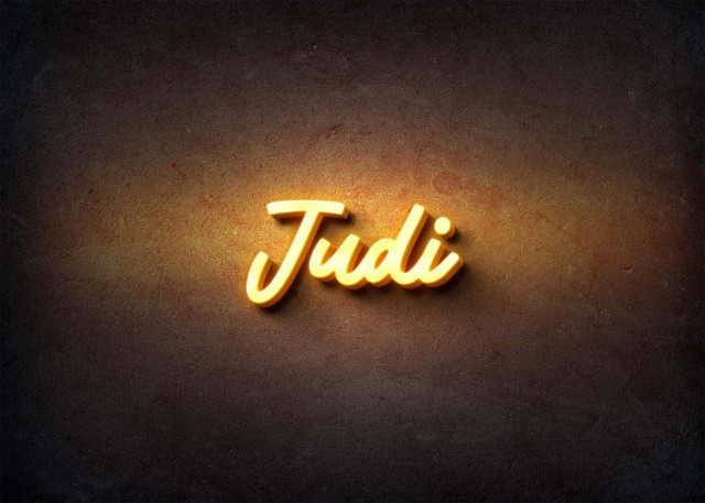 Free photo of Glow Name Profile Picture for Judi