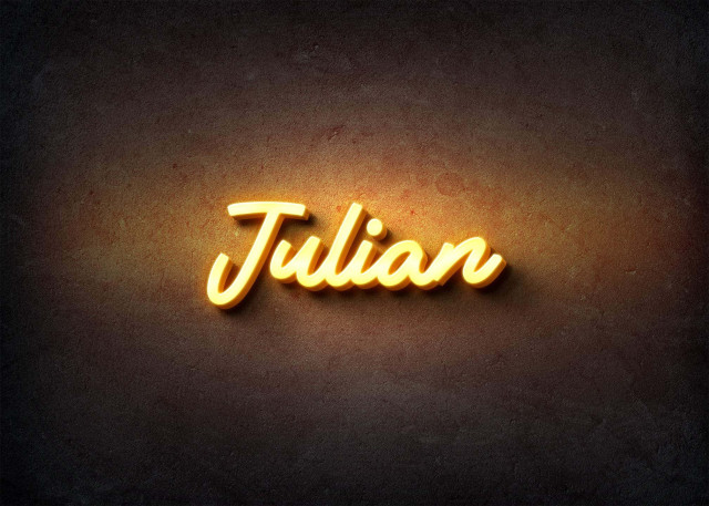 Free photo of Glow Name Profile Picture for Julian