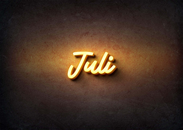 Free photo of Glow Name Profile Picture for Juli