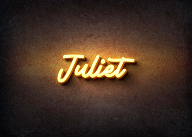 Free photo of Glow Name Profile Picture for Juliet