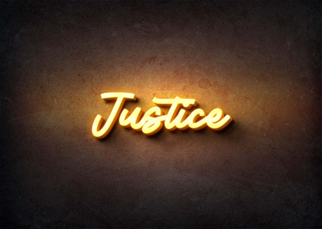 Free photo of Glow Name Profile Picture for Justice