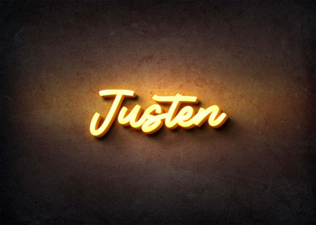 Free photo of Glow Name Profile Picture for Justen