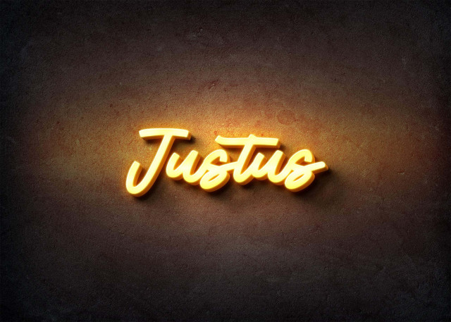 Free photo of Glow Name Profile Picture for Justus