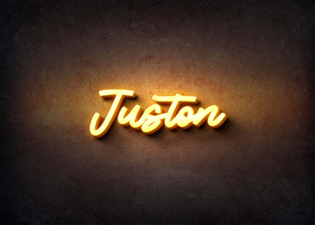 Free photo of Glow Name Profile Picture for Juston