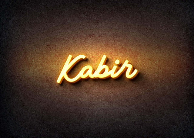 Free photo of Glow Name Profile Picture for Kabir
