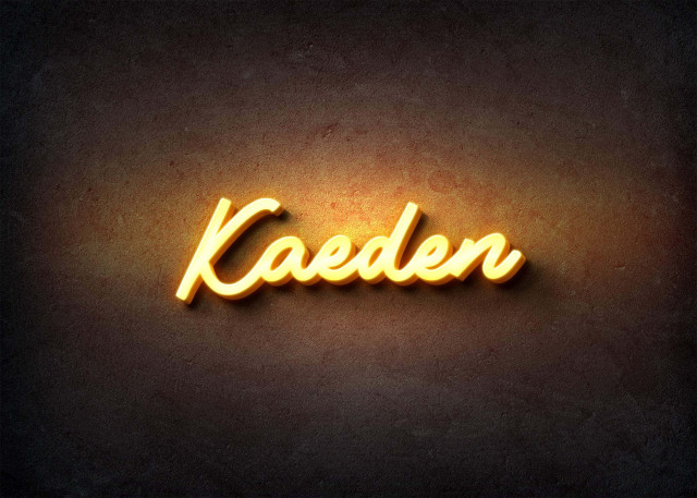 Free photo of Glow Name Profile Picture for Kaeden