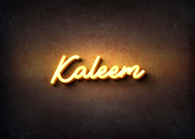 Free photo of Glow Name Profile Picture for Kaleem