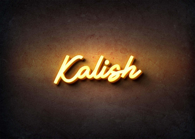 Free photo of Glow Name Profile Picture for Kalish