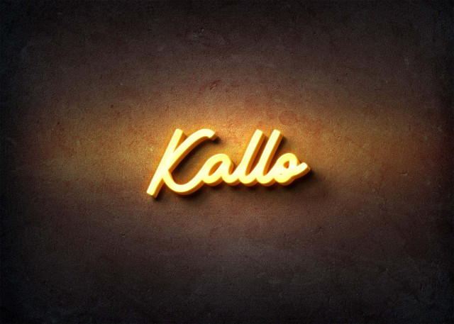 Free photo of Glow Name Profile Picture for Kallo