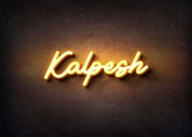 Free photo of Glow Name Profile Picture for Kalpesh