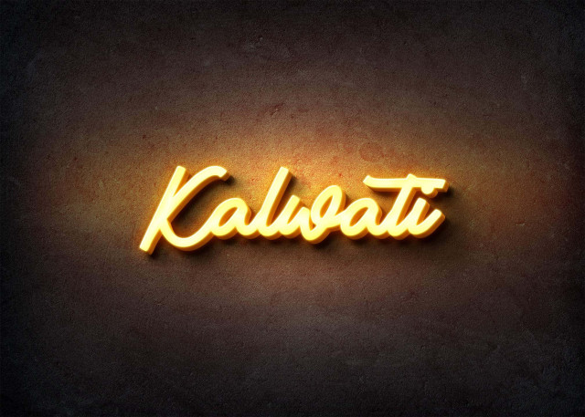 Free photo of Glow Name Profile Picture for Kalwati