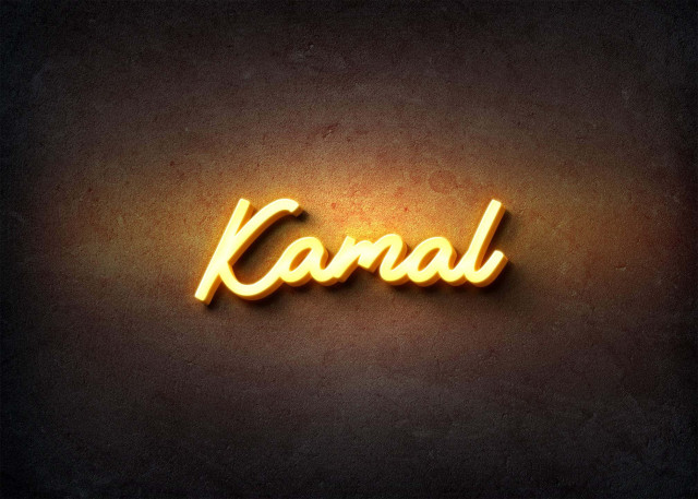 Free photo of Glow Name Profile Picture for Kamal