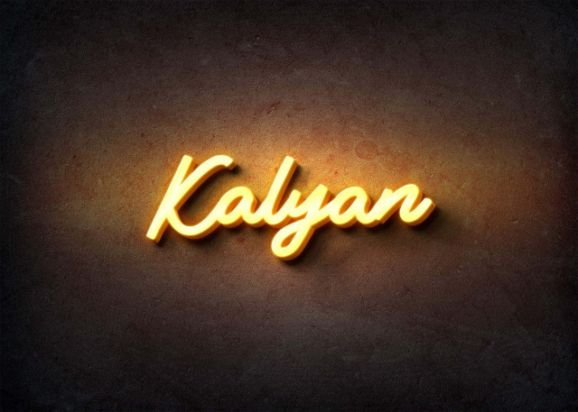 Free photo of Glow Name Profile Picture for Kalyan