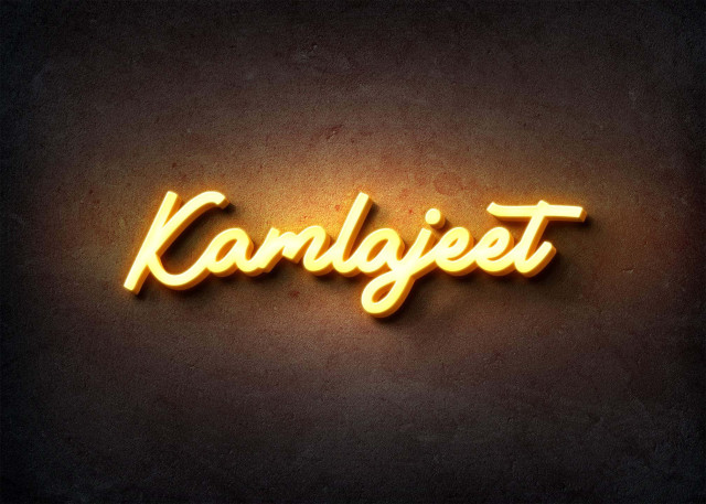 Free photo of Glow Name Profile Picture for Kamlajeet