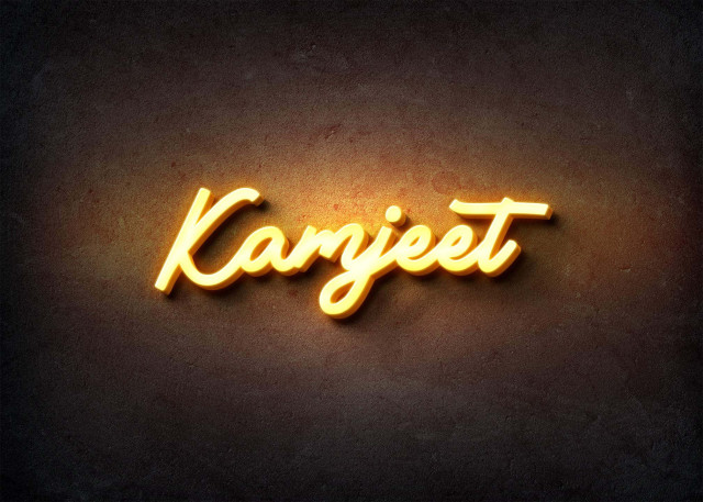 Free photo of Glow Name Profile Picture for Kamjeet