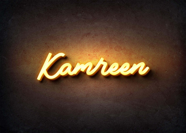 Free photo of Glow Name Profile Picture for Kamreen