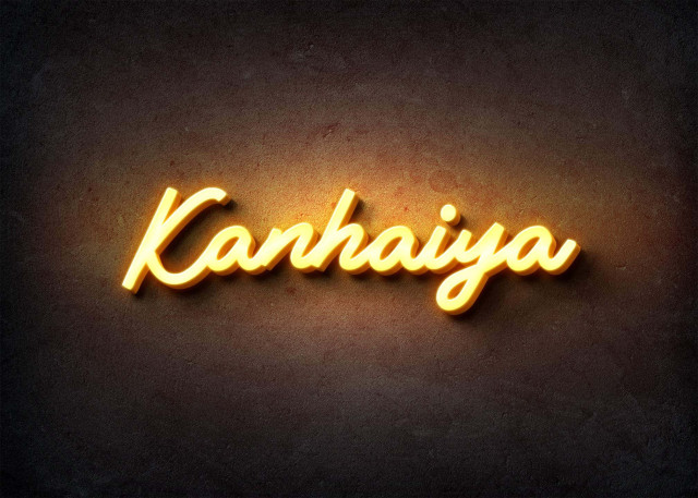 Free photo of Glow Name Profile Picture for Kanhaiya