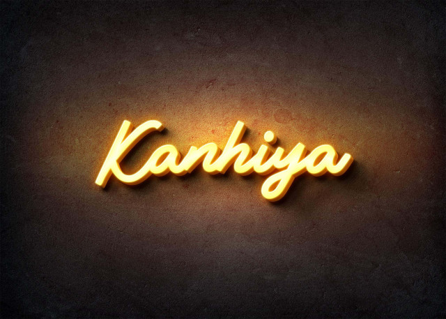 Free photo of Glow Name Profile Picture for Kanhiya
