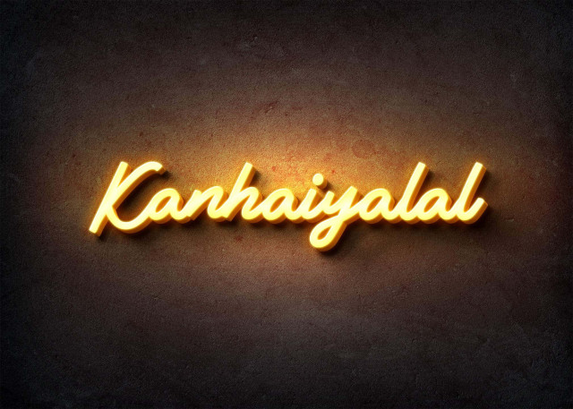 Free photo of Glow Name Profile Picture for Kanhaiyalal