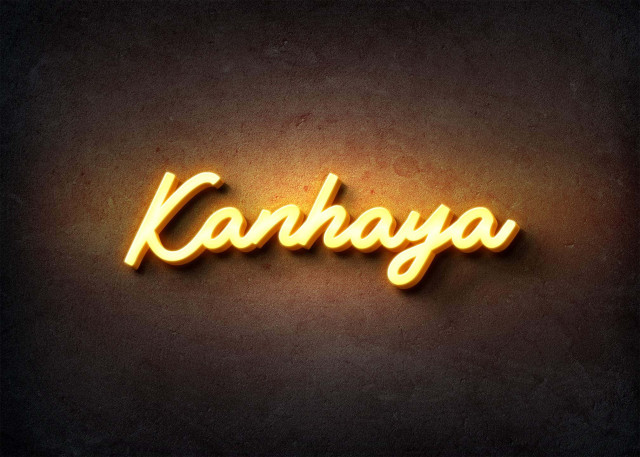 Free photo of Glow Name Profile Picture for Kanhaya