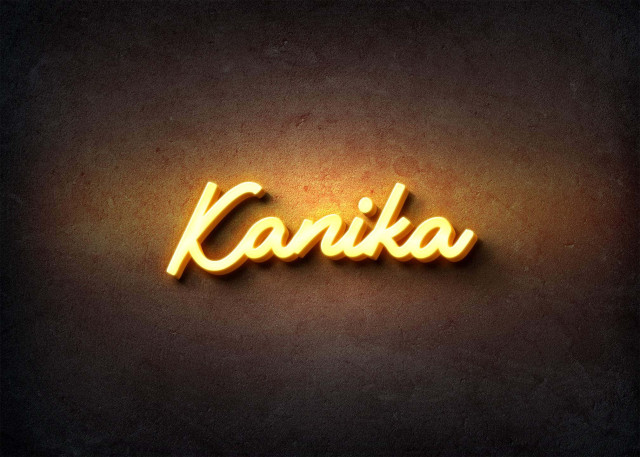 Free photo of Glow Name Profile Picture for Kanika