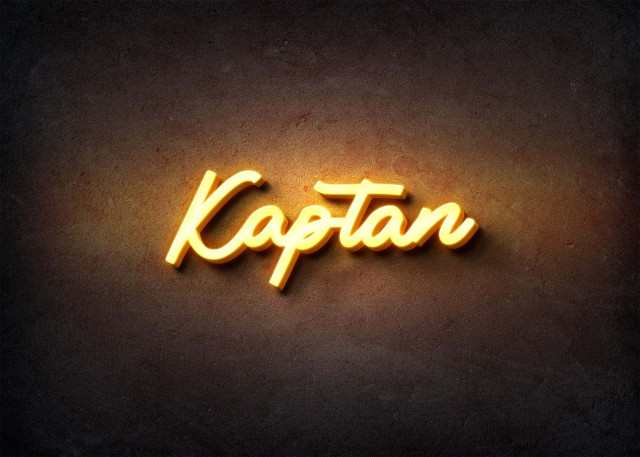 Free photo of Glow Name Profile Picture for Kaptan